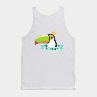 Toucan with Crown Forest Wild Tropical Bird Toucans Tank Top